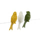 Cosydecor beeld zittende vogel voor op sfeerlicht wit groen geel polystone 4x3x7cm