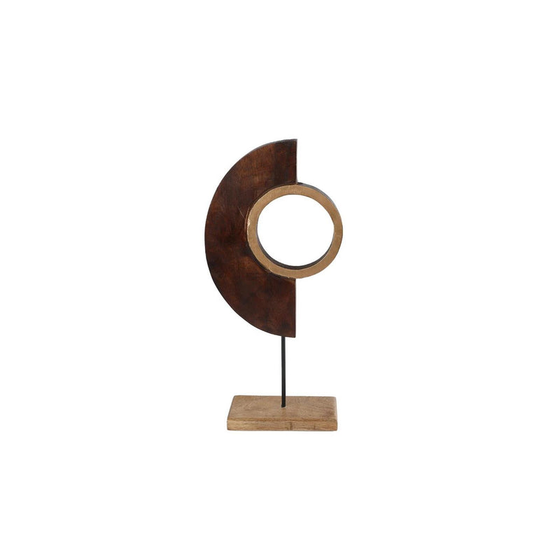 Sculptuur art op voet mango 20x6x46cm