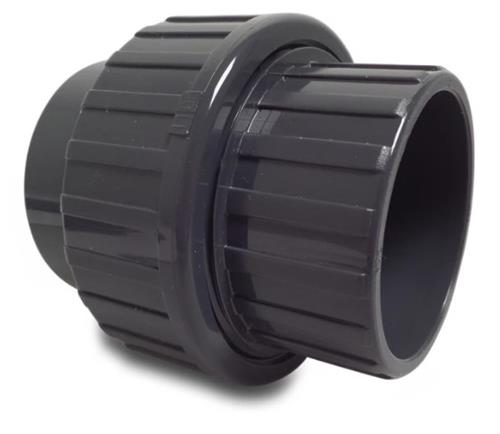 Pvc 3-delige koppeling 40mm 2xlijm 16 bar