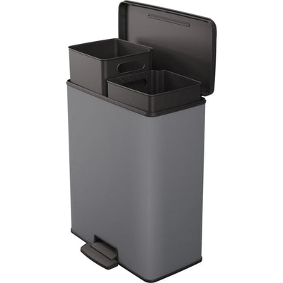 Curver deco bin duo 26l+26l cool grey