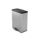 Curver deco bin duo pedaalemmer 26l+26l zilver metallic