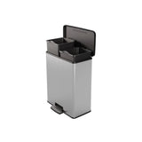 Curver deco bin duo pedaalemmer 26l+26l zilver metallic - afbeelding 2
