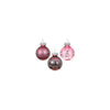 Decoris kerstballen glas roze ã˜3cm mix transparent shiny matt koker a 9 stuks