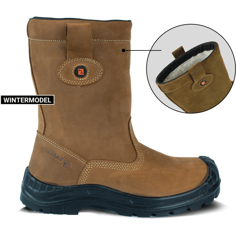 Safeet lucca werklaars gevoerd s3 | bruin | maat 44 - 8719388022338