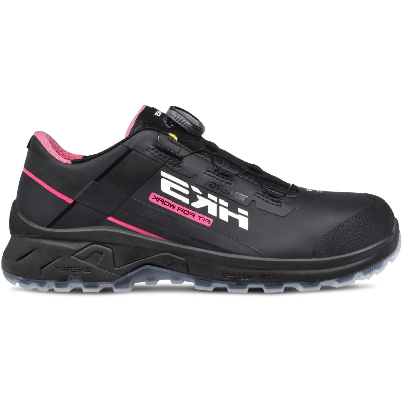 Hks werkschoen airguard pink black boa s3l laag | zwart | maat 40 - 4040005667408