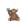 Sculptuur highlander bruin polystone 10x8x12cm