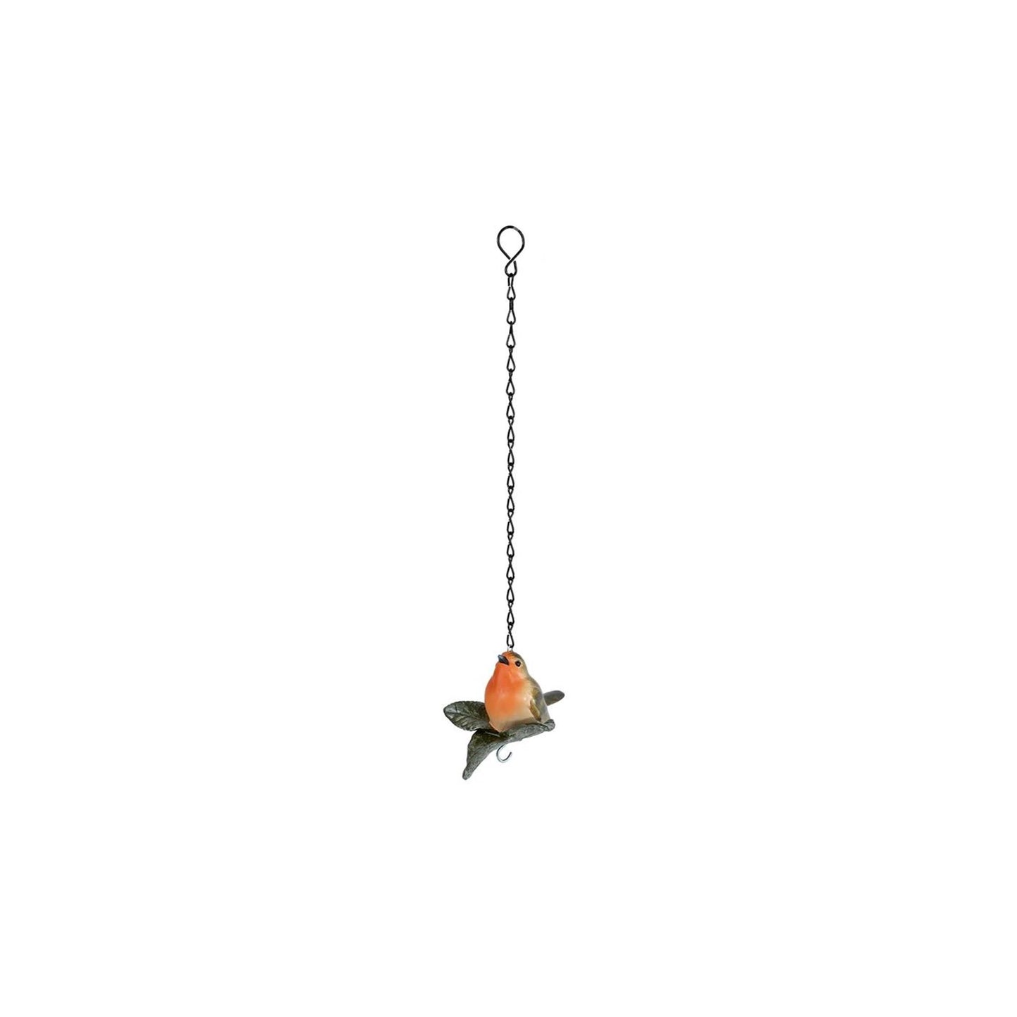Sculptuur bird hanger bruin rood polystone 13x11x42cm