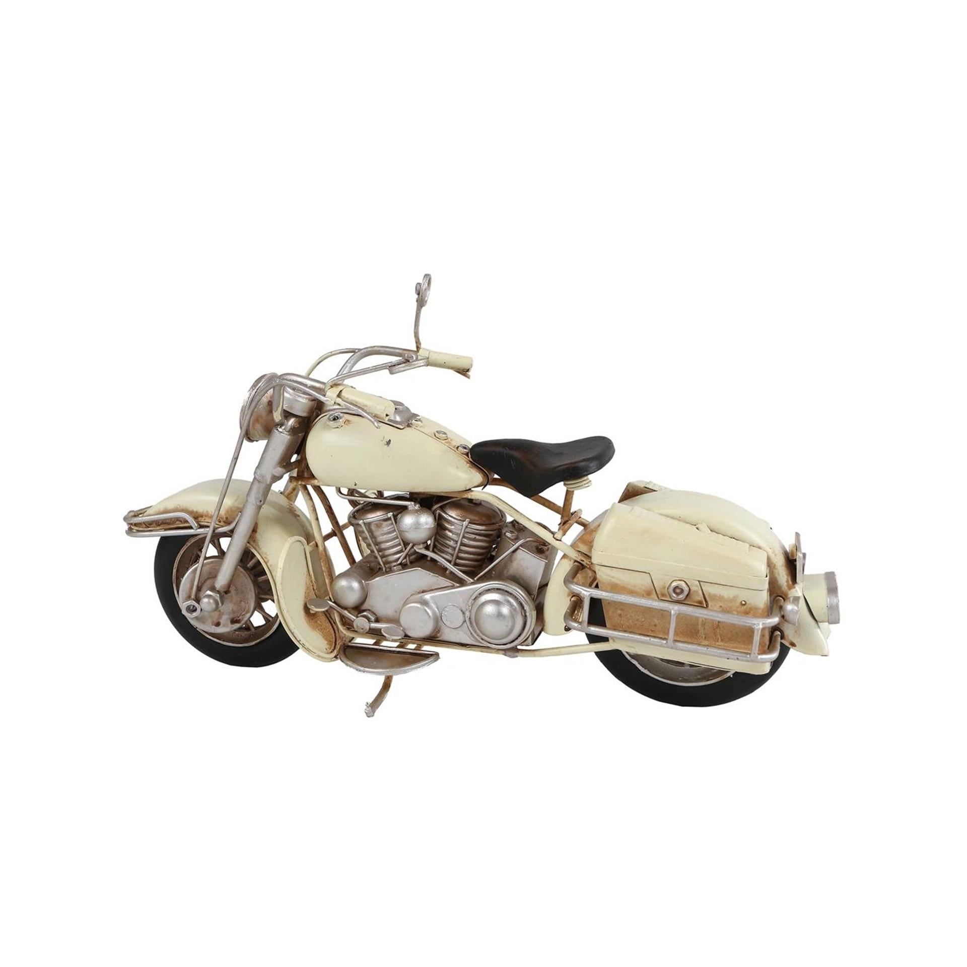 Motor creme zwart metaal 28x10,5x15cm
