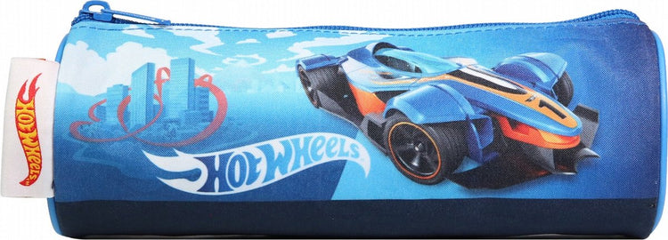 Jim jam etui mattel hotwheels ronde pennenetui vak met rits