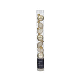Decoris kerstballlen mix parel van glas dia 3cm 9-delig - afbeelding 1