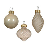 Decoris kerstballlen mix parel van glas dia 3cm 9-delig - afbeelding 2