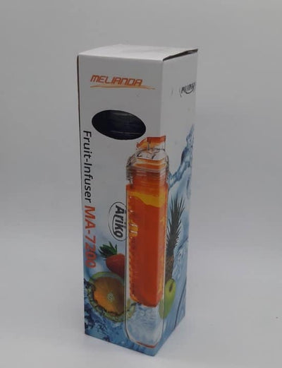 Melia fruit drinkfles met fruit infuser 800 ml groot oranje