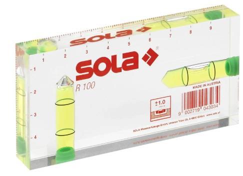 Sola r100 architecten waterpas - 100x50x15 mm - 01622101 - tot 0.25 m - rood