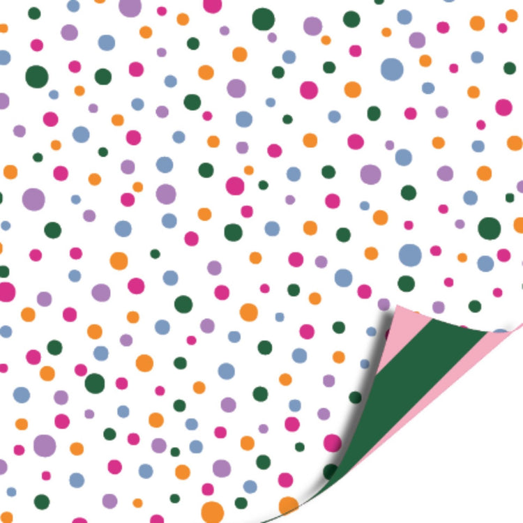 Kassaplan toonbankrol 30cm 100m- confetti streep