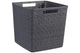 Curver jute mandje cube 17 liter donkergrijs 28x28x27cm
