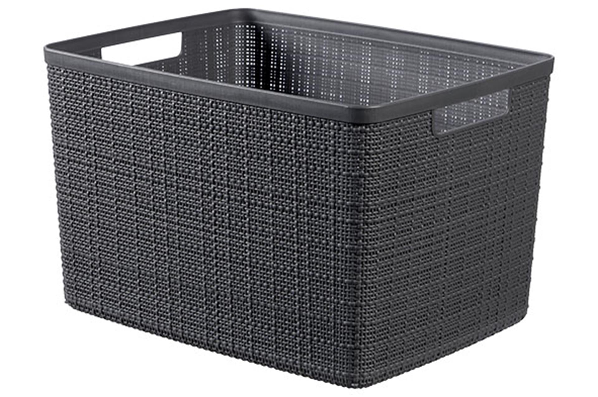 Curver jute mandje l 20 liter donkergrijs 36x28x23cm