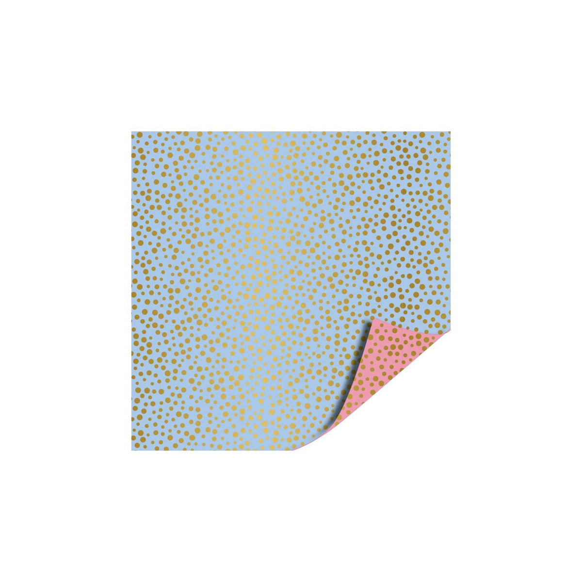 Kassaplan coated cadeaupapier dubbelzijdig 50cm 100m luxery dots roze blauw
