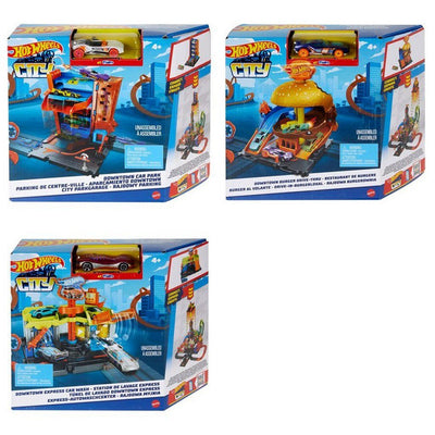 Mattel hot wheels city downtown speelset assorti