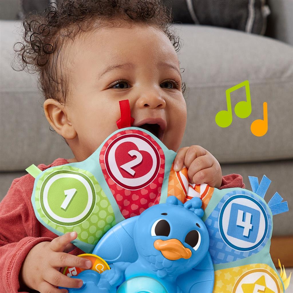 Fisher price linkimals tellen en kleuren pauw + licht en geluid