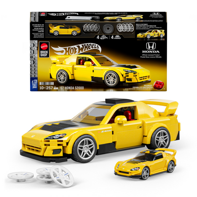 Hot wheels brick shop speed series 2007 honda s2000 1:32 bouwset - 257dlg.