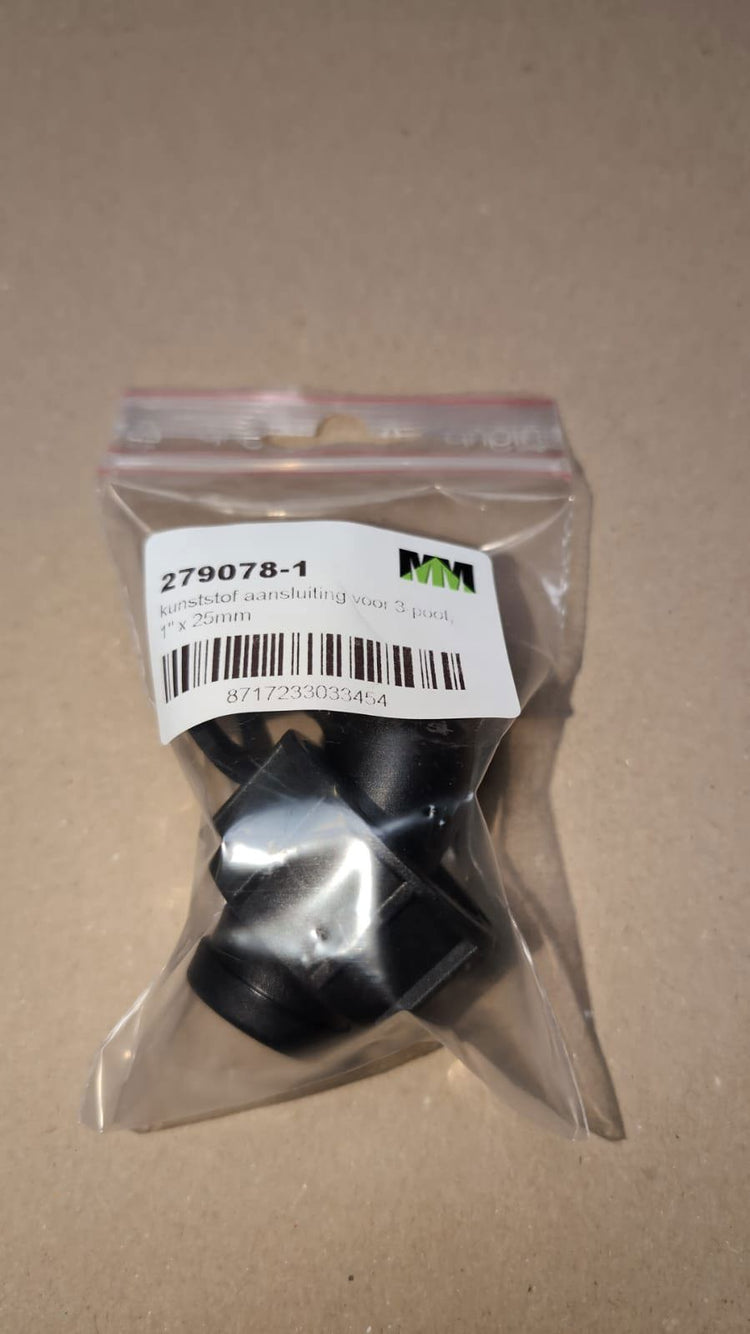 Producten kunststof aansluiting voor 3 poot 1 x 25mm