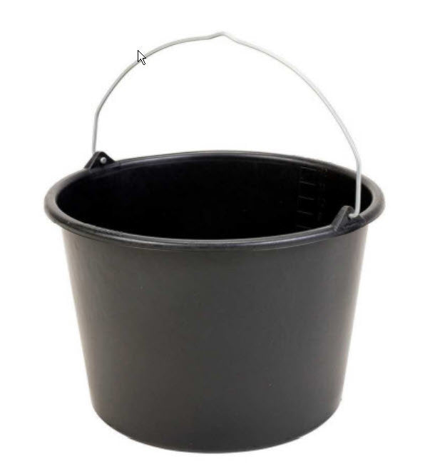 Producten bouwemmer kunststof zwart 12l