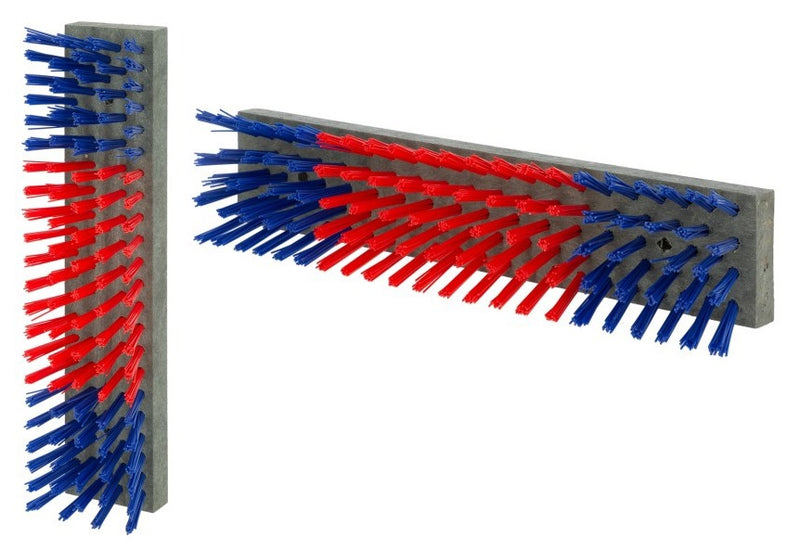 Producten veeborstel nylon blauwroodblauw 50x10cm