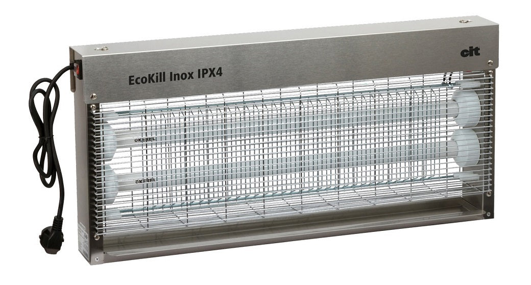 Ecokill producten elektr vliegenkast inox ipx4 2 x 18w