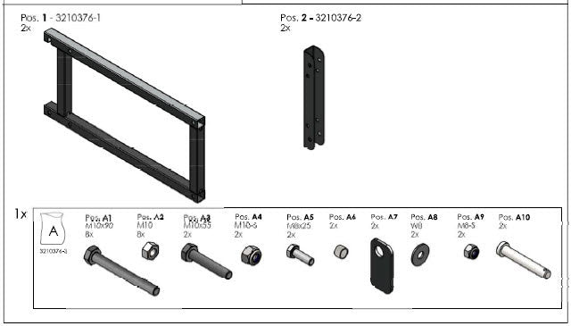 Producten wandbevestigingsset voor hooibox