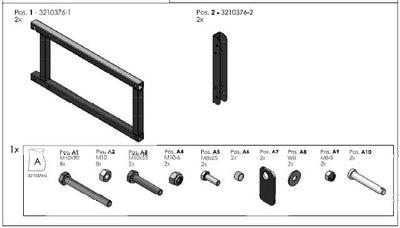 Producten wandbevestigingsset voor hooibox