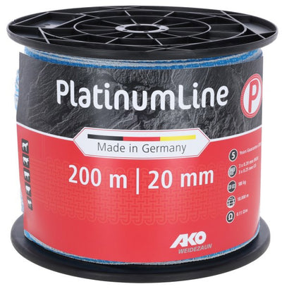 Ako producten platinumline schriklint 20 mm wit blauw 200m