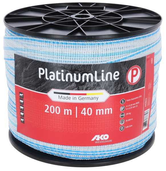 Ako producten platinumline schriklint 40 mm wit blauw 200m