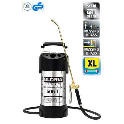 Gloria producten drukspuit 505t rvs 5 liter