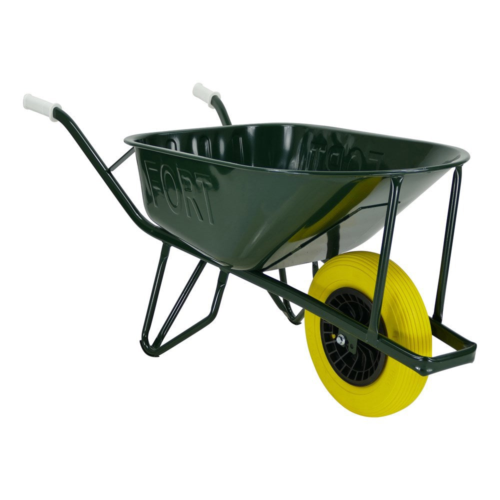 Fort producten kruiwagen 80l gelakt dubbele bodemplaat plusnml wiel