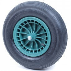 Producten wiel 400x8 2ply band kunststof velg groen as 13cm mm