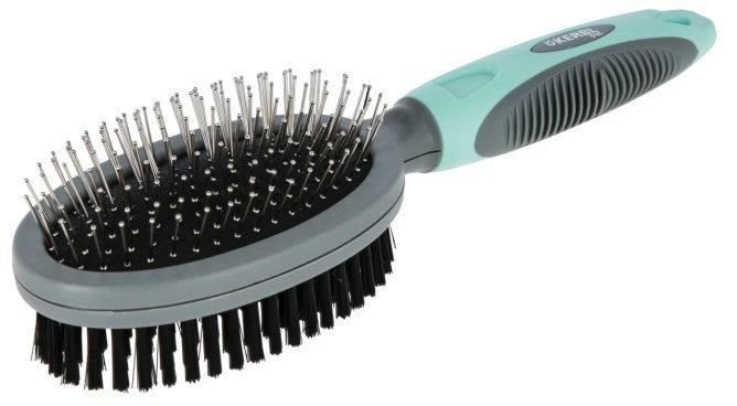 Producten dubbele borstel plus beschermkappen en borstels 24 cm