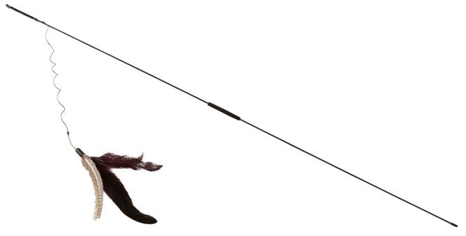 Producten kattenspeelhengel xxl met 3 hangers 95 cm