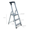 Z1 wicotex huishoudtrap 3-treeds alu (2+bordes) tot 150kg, met houder