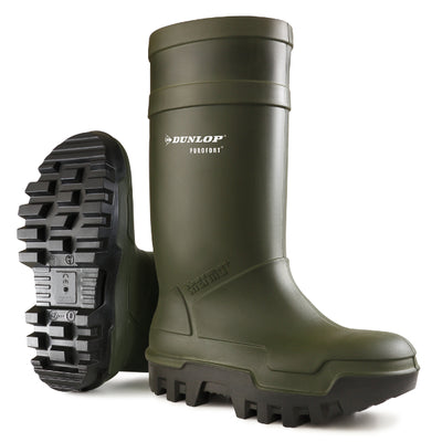 Dunlop c662933 thermo + purofort s5 full safety groen - maat 42 (uk8) - 15.032.047.08