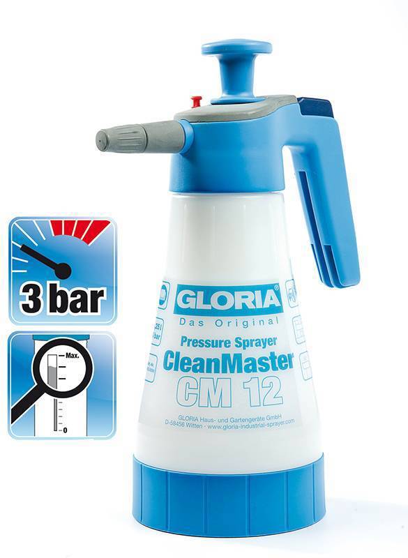 Gloria producten hand druksproeier clean master cm12 1 25 liter