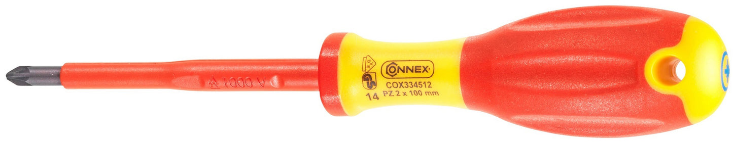 Connex producten schroevendraaier kruis pz2 100mm geisoleerd 1kv 1c