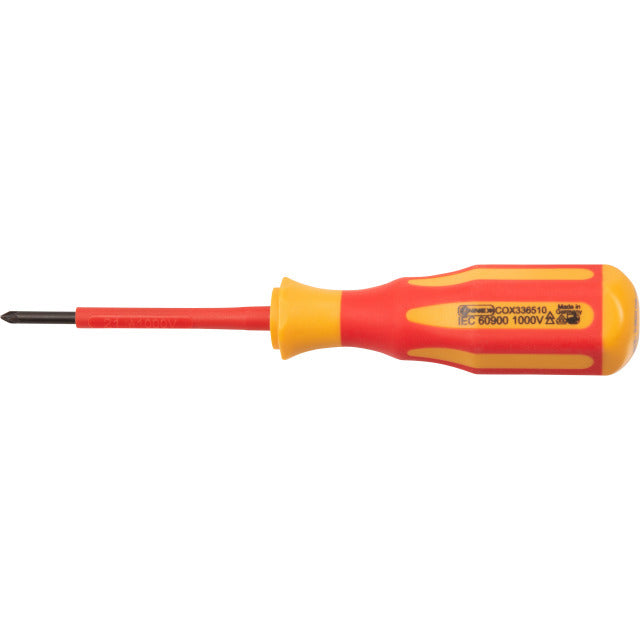 Connex producten schroevendraaier kruis pz1 80mm geisoleerd 1kv