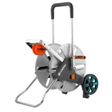 Gardena slangenwagen aquaroll l easy metal (grijs oranje, 18550-20) - afbeelding 1