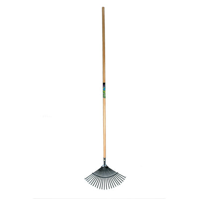 Mm eurotool producten gazonhark mm 22tds platte tand met steel 150cm