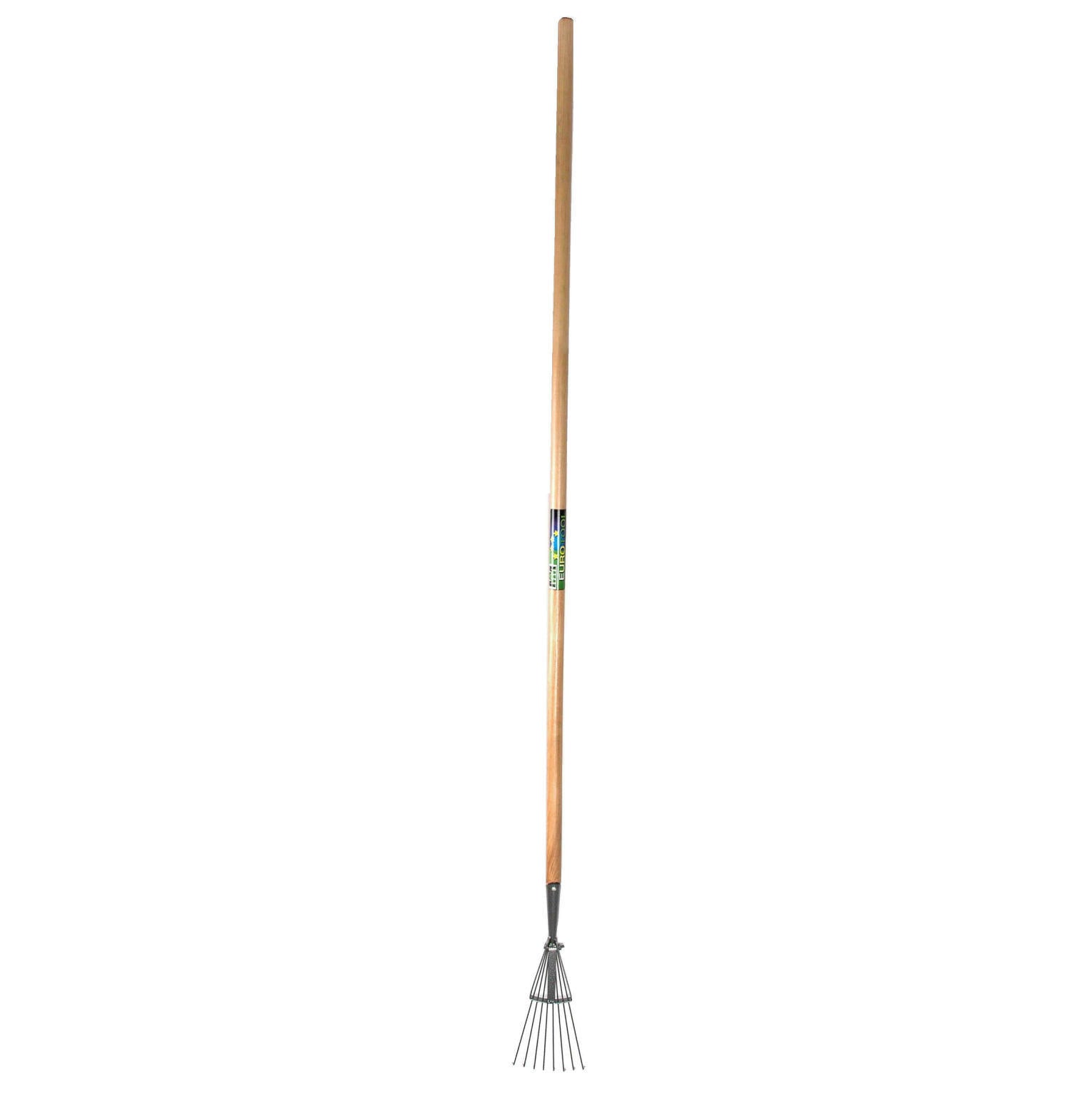 Mm eurotool producten gazonhark mm prof 8tds rond met steel 160cm