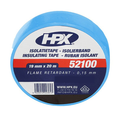 Hpx producten isolatietape 52100 vde 19mm 20mtr blauw