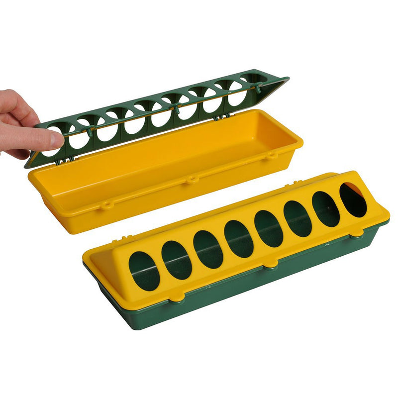 Olba producten kuikenvoerbak kunststof 30cm geelgroen