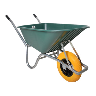 Mm producten kruiwagen 85l kunstst bak groen verz ond ged nml wiel