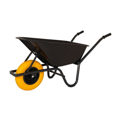 Mm producten kruiwagen 85l kunststbak zwart gedemonteerd nml wiel 1