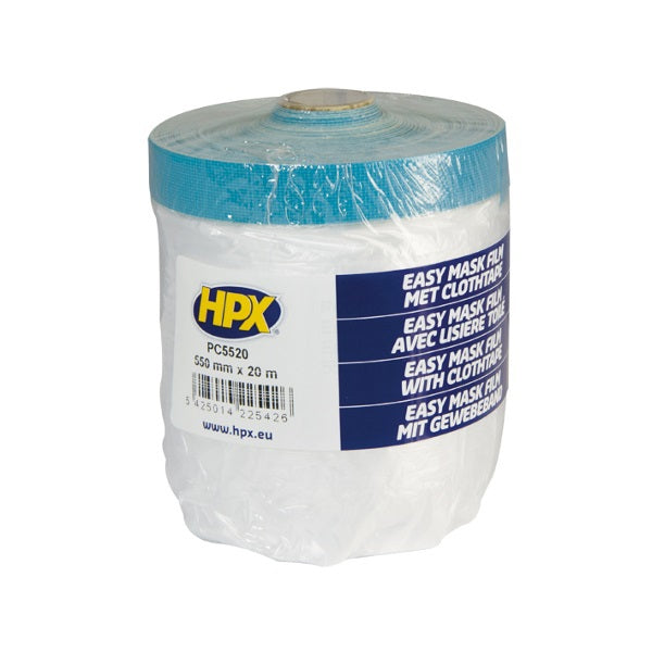 Hpx producten statische afdekfolie plus afplakband 55cm x 20m